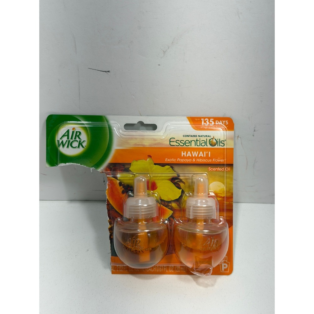 Air Wick Hawai'i Exotic Papaya & Hibiscus Flower Scented Oil Refills 2 Pack‎
